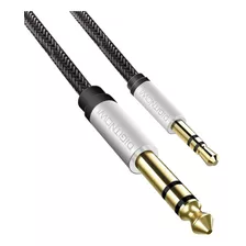 Cable Trs Macho De 6.35 Mm 1/4 A 3.5 Mm 1/8, 6.6 Pies