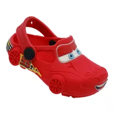 Babuche Infantil Sandália Chinelo Carro Vermelho