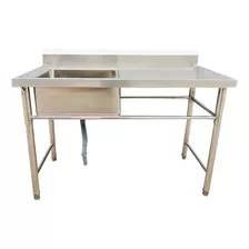 Lavafondo Acero Inox 120x60cm Secado Derecho 1822 /dechaus