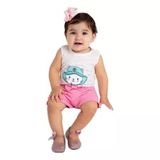 Conjunto Infantil Meninas Hrradinhos Regata Eshort