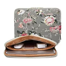 Kayond Gery Rose Patten Canvas Funda Para Portátil De 17 Pul