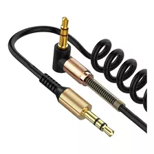 Cable Audio Auxiliar 3.5 Espiral Uso Rudo Resorte Universal