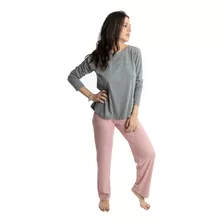 Remera Carol Jelue Pijama Manga Larga Invierno Dama Mujer