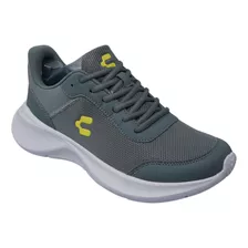 Tenis Deportivos Grises Zapatos Hombre Charly 1086410