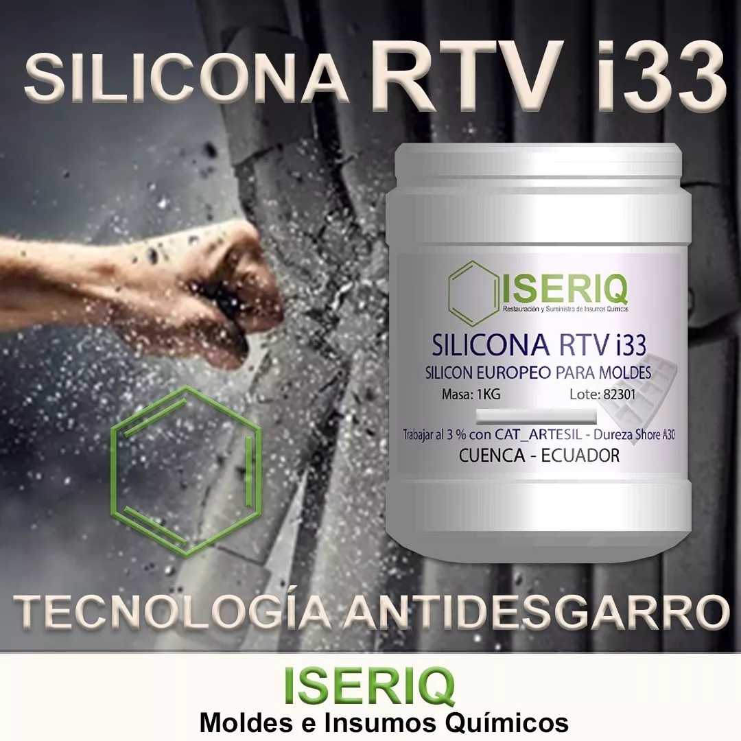 Caucho De Silicona I33 Para Moldes - Tecnología Antidesgarro