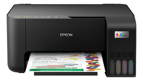 Impressora A Cor Multifuncional Epson Ecotank L3250 Com Wifi Preta 110v