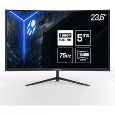 Monitor Gamer Led Fhd 23.8 Curvo Borda Infinita 75hz Preto Cor Preto