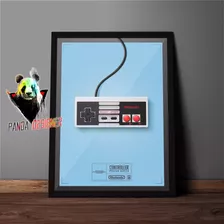 Quadro Video Game Retro Nintendo 8 Bits Nerd Decoração Vidro