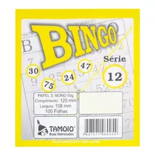 Bingo Tamoio Amarelo 100 Folhas 15 Unidades