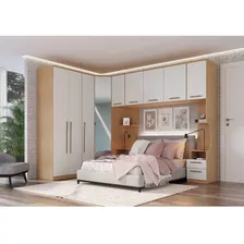 Guarda Roupa Casal Modulado 6 Peças Elegance Com Espelho Wt