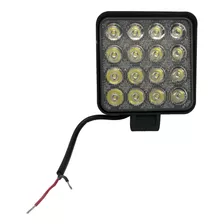 Faro Led Cuadrado 48w 16 Leds Blanco Tractor Cosechadora