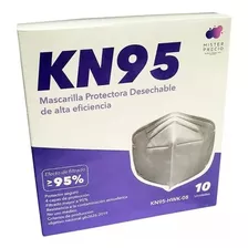 Kn95 Mascarilla Desechable Alta Eficiencia 100 Unidades