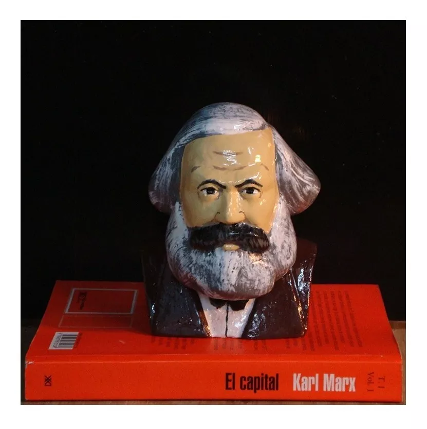 Busto Karl Carlos Marx. Yeso Pintado A Mano