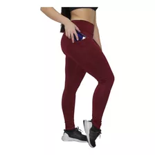 Calça Legging Suplex Academia Com Bolso Para Celular Fitness