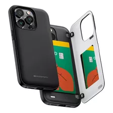 Funda Goospery Para iPhone 14 Pro Shockpr Wallet Black