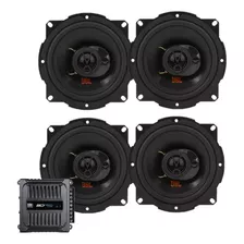 Kit Alto Falante Jbl+ Amplificador Banda 400.4 400w Rms Top