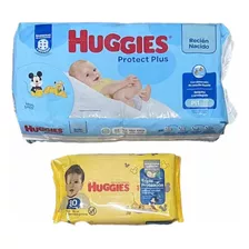 Combo Pañal Huggies Protect Pequeño Y Toallitas Húmedas