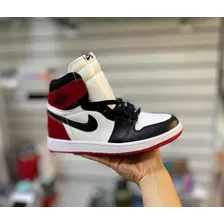 Tenis Jordan 1 Negro Rojo Blanco