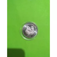 Moneda Los Pollitos C.r 1979 Plata Muy Buen Estado.