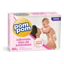 Kit 12 Sabonetes Infantil Pompom Óleo De Amêndoas 70g