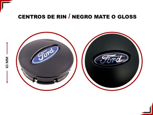 Kit De Centros De Rin Ford Taurus 10-15 Negro Mate/brilloso Foto 7