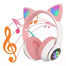 Fone Orelha De Gatinho Led Bluetooth Hedphone Infantil Cat