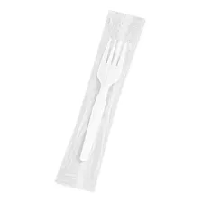 Tenedores Plástico Envueltos Individual -blancos -1,000/paq