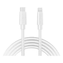 Cable Usb-c A Mfi Lightning Naztech 12ft Color Blanco