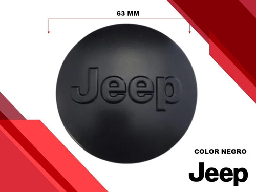 Kit De Centros De Rin Jeep Commander 2011-2018 Negro 63 Mm Foto 4