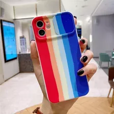 Funda Para iPhone Arcoíris Brillo Pride Orgullo Gay + Mica