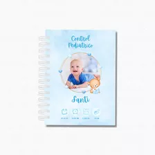 Cuaderno Control Pediátrico Niños Personalizado Celeste (1)