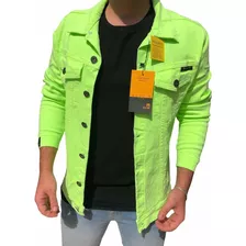 Jaqueta Masculina Sarja Fluorescente Neon