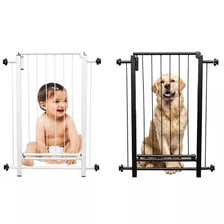 Portão Pet E Para Bebê De Segurança 140cm A 144cm C/ Travas Cor Branco