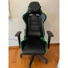 Silla Gamer Negra Con Luz Rgb