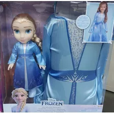 Boneca Vestido Fantasia Infantil Presente Disney Elsa