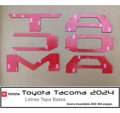 Letras Logotipo Batea Toyota Tacoma 2024-25 Ac Inoxidable Foto 8