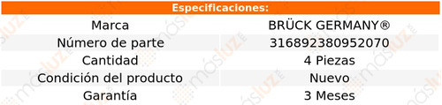 Jgo 4 Inyectores Combustible Tornado L4 1.8l 03/19 Bruck Foto 2