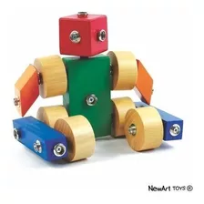 Brinquedo Madeira-bloco De Montar Click Formas Mod.01-ref350