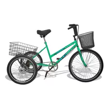 Bicicleta Triciclo Deluxe Wendy Aro 26 Completo Verde