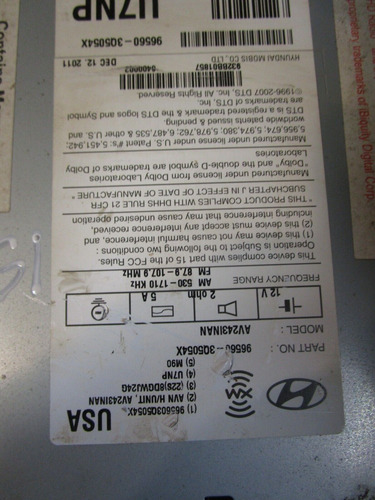 13 14 Hyundai Sonata Radio Navigation Control Panel Cd P Tty Foto 9