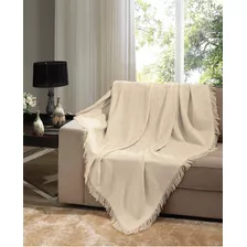 Manta De Sofá Cama Dohler Ivory De 1,20 M X 1,50 M, Unicolor