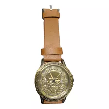 Reloj Craneo Piel Natural / Acero Inoxidable