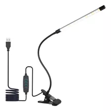 Leds Clip-on Lâmpada De Mesa Dimmable Luz De Leitura 3 Ilumi