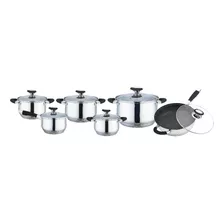 Batería De Cocina 12 Pz Acero Inox Induccion Omania Fraciel