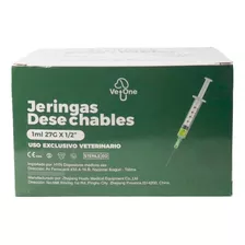 Jeringa De 1 Ml 27g X 1/2 X 100 Unidades