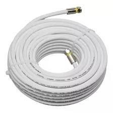 Kit 20 Metro Fio Coaxial Para Antena De Tv Com Conector