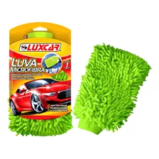 Luva Microfibra Luxcar Para Lavar Carros E Motos Lavagem Automotiva Cor Verde