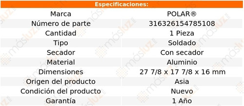 Condensador Enfriamiento Soldado C/secador Cayenne 11/18 Foto 2