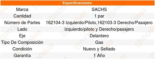 Set 2 Amortiguadores Gas Delanteros Bmw Serie 5 05_10 Sachs Foto 4