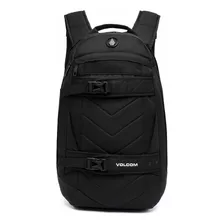 Mochila Esportiva Bolsa Skate Juvenil Masculina Resistente Cor Preto Desenho Do Tecido Liso